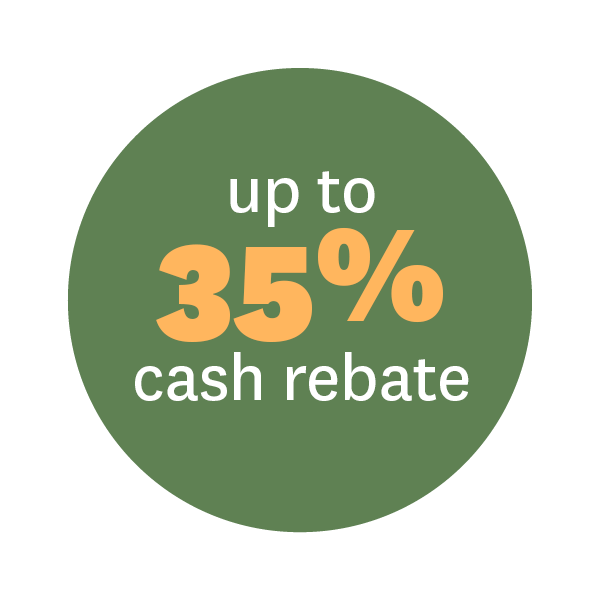 Up to 25% cash rebate